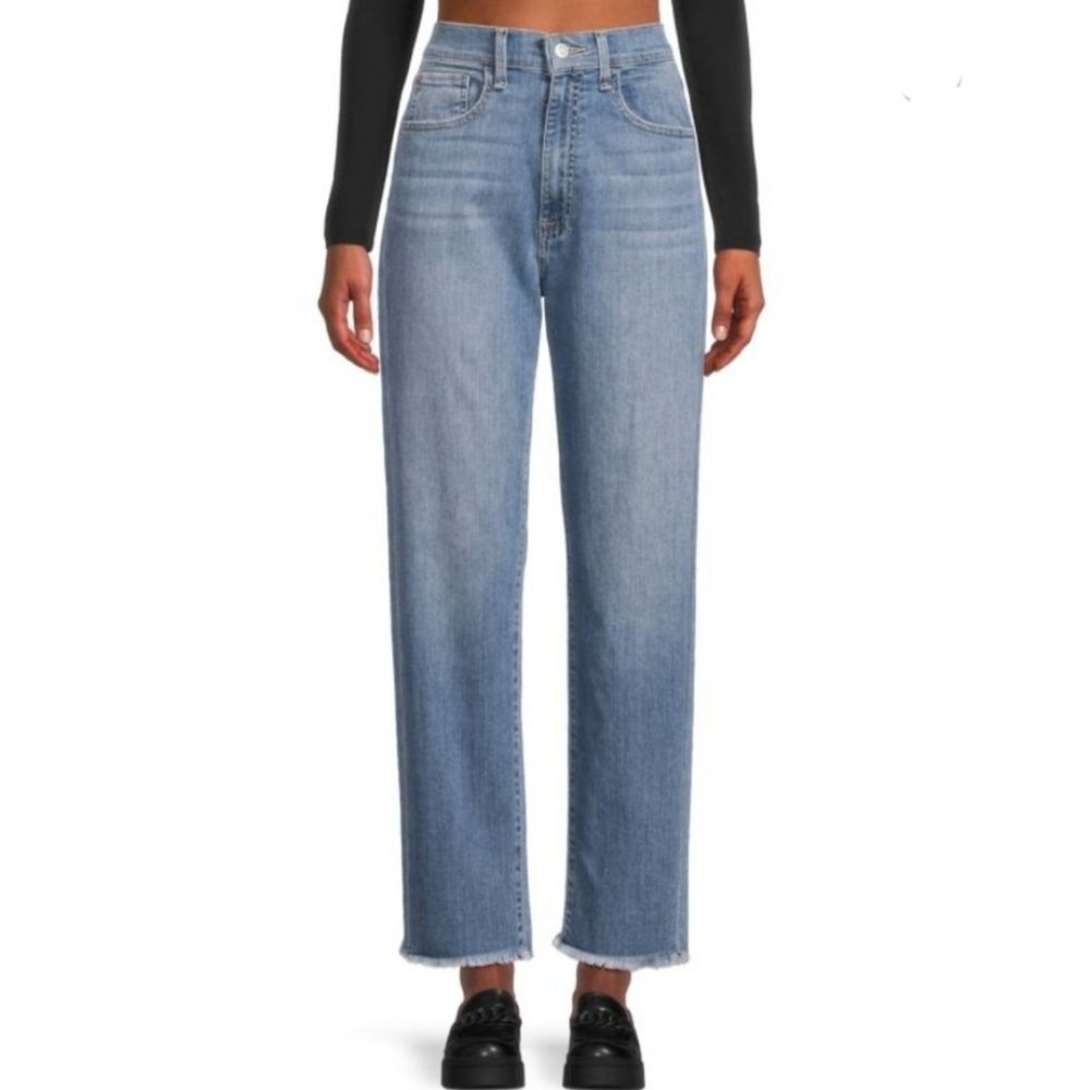 EUC Hudson Women's High Rise Straight Frayed Hem Ankle Jeans StellaSize 31